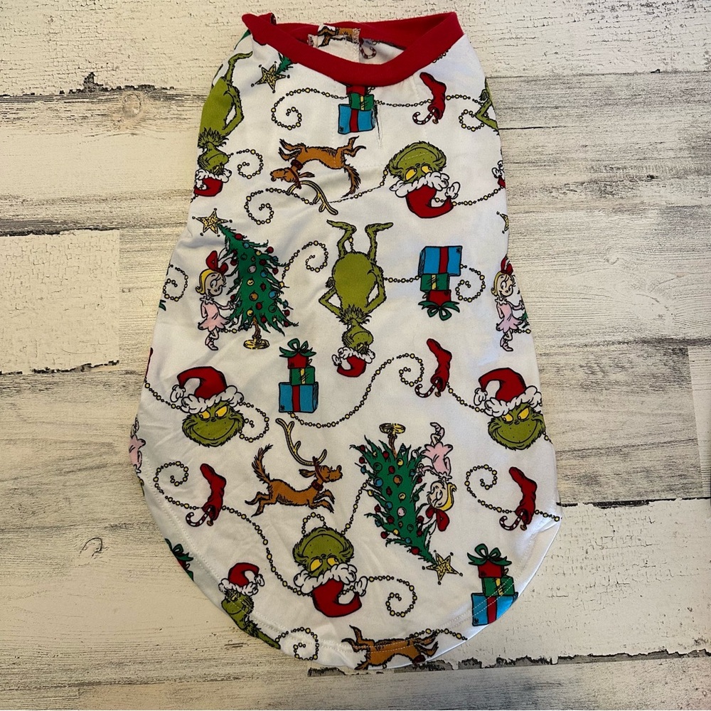 Christmas The Grinch Dog Pajamas Size M NEW